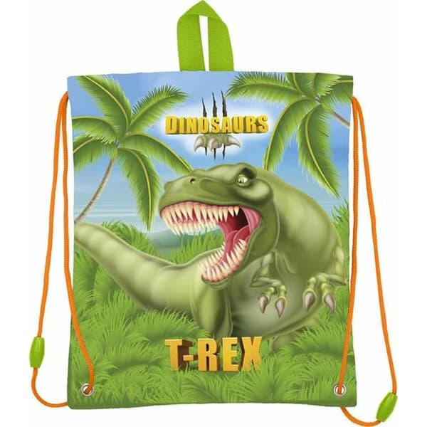 Mellanmålsväska Stor Grön Dinosaurie
