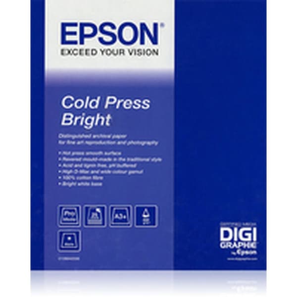 Akvarelfarvepapir Epson GF Papel Artístico Cold Press Bright