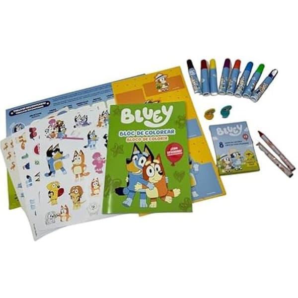 Kreativ leksak - CEFA TOYS - Aktivitet bil från Heeler familjen - 8 kritor - 8 mini-filtpennor - 2 stämplar
