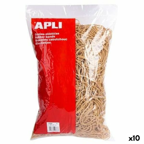 Elastiska band Apli Brun 120 x 2 mm (10 antal)