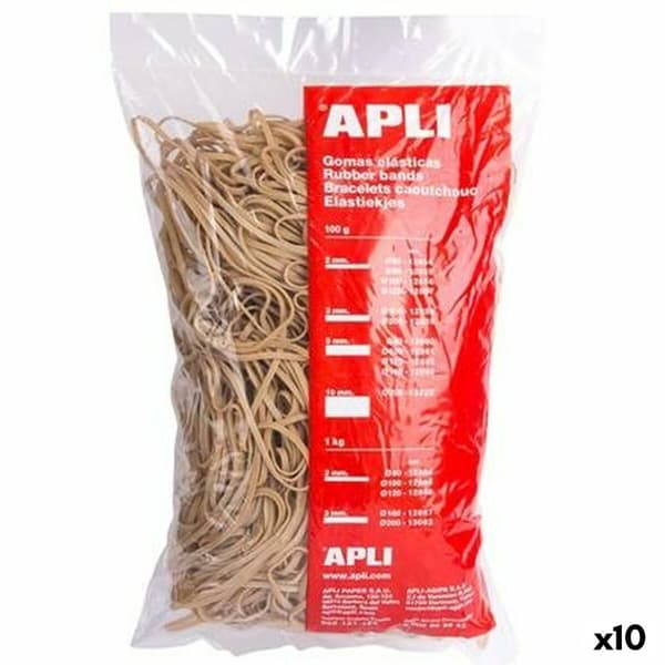 Elastiset nauhat Apli Ruskea 160 x 3 mm (10 osaa)
