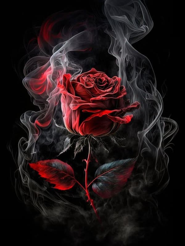 Bomclap Rose 5D Diamond Art, timanttimaalaus aikuisille täysi pora 30x40cm