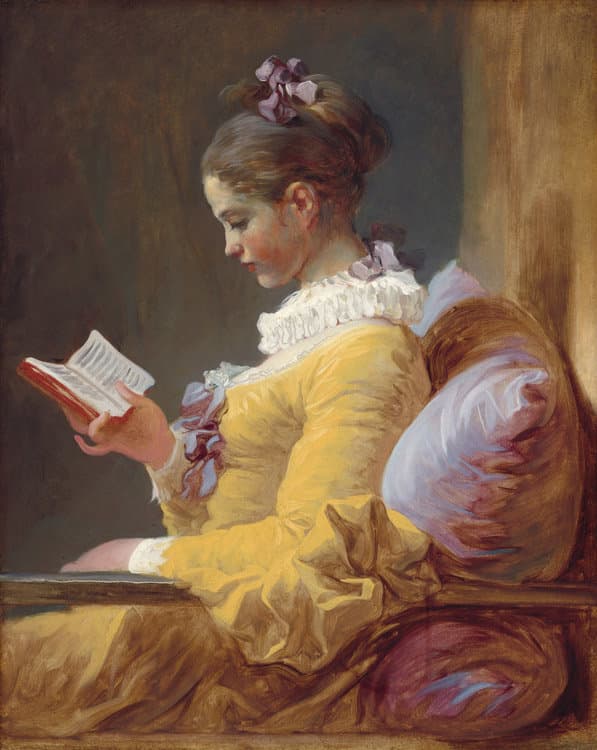 A Young Girl Geading,Jean Honore Fragonard,50x40cm