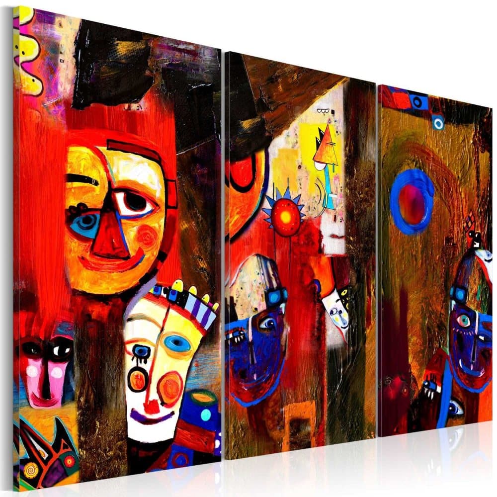 Håndmalet billede - Abstract Carnival