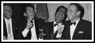 rat pack at carnegie hall Poster/Black/White: 35x50 499 Tavla med ram (svart)