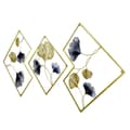 Miniatyrbillede 2 af 2: Metalvægdekoration, Elegant Guldfinish, Livagtig Ginkgo-bladdesign,Guld