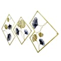 Miniatyrbillede 1 af 2: Metalvægdekoration, Elegant Guldfinish, Livagtig Ginkgo-bladdesign,Guld
