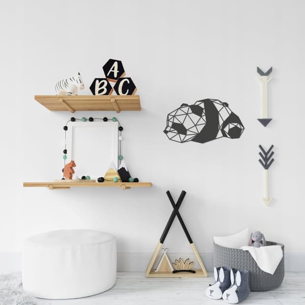 PANDA-vanerista valmistettu 3D GEOMETRIINEN PUUTAPETTI