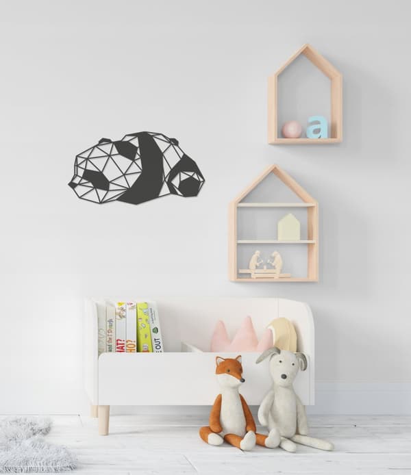 PANDA-vanerista valmistettu 3D GEOMETRIINEN PUUTAPETTI