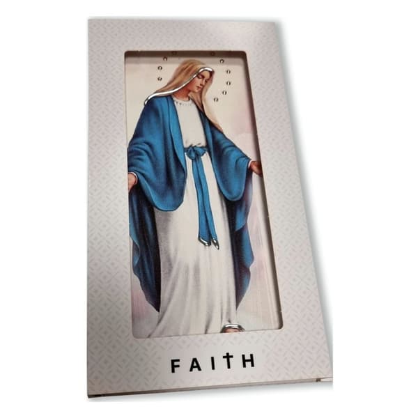 Billede af Our Lady Immaculate malet på træ | Størrelse: 9x18cm | SKU: ESF189579