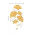 Pikkukuva 4 / 4: Metallinen Ginkgo-lehden seinäkoriste, käsintehty rautataide, kevyt ja moderni, 55 cm x 110 cm