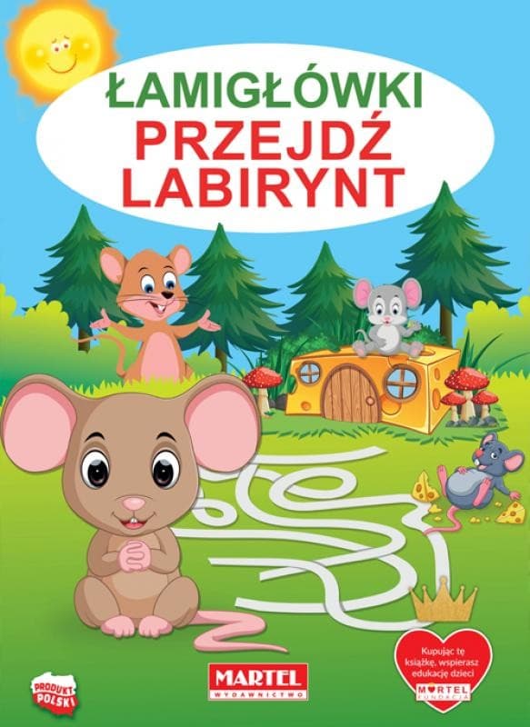 Målarbok Pussel A4 Gå igenom labyrinten 32 ark Martel 9151