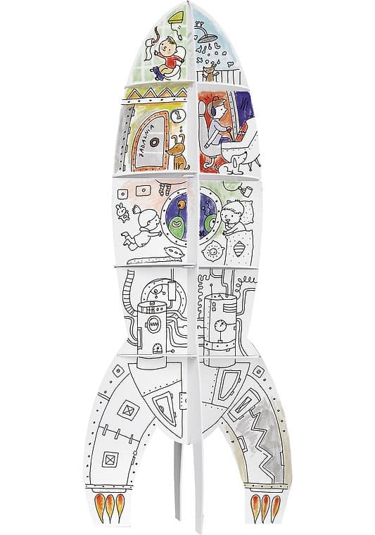 Malebog-sammensætning 3D XXL Rocket MONUMI