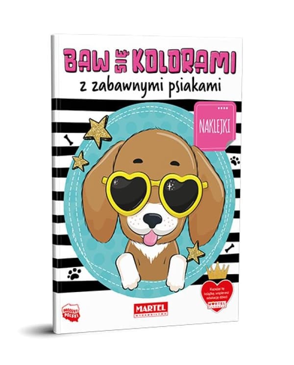 Värityskirja tarroilla ""Pelaa väreillä hauskojen pentujen kanssa"" Martel