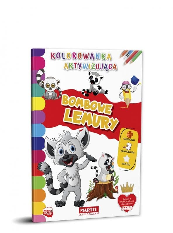 Aktivering malebog med klistermærker "Bomb Lemurs" Martel
