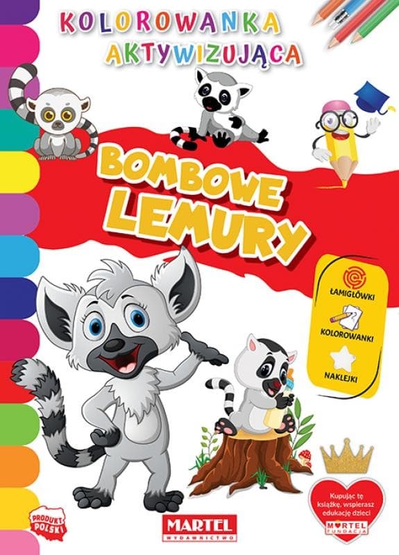 Aktivering målarbok med klistermärken "Bomb Lemurs" Martel