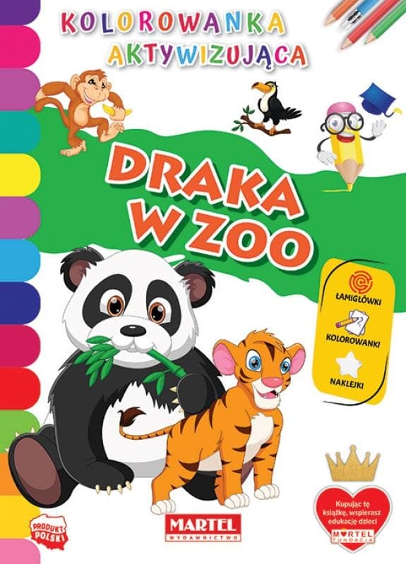 Aktiverande målarbok med klistermärken ""Draka w Zoo"" Martel