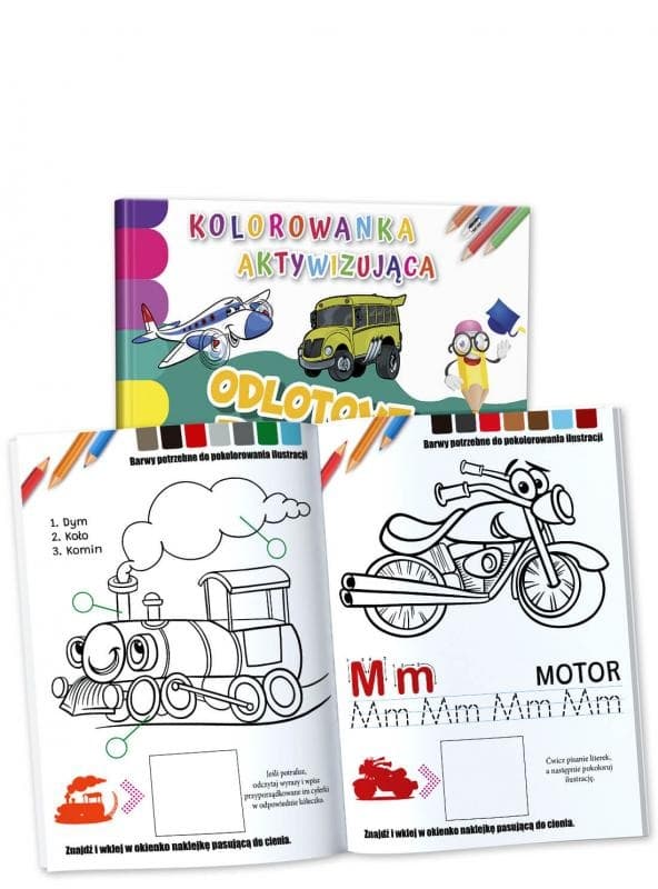 Värityskirja tarroilla "Wacky Vehicles" Martel