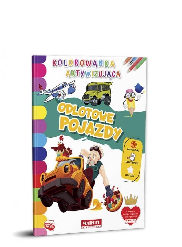 Värityskirja tarroilla "Wacky Vehicles" Martel