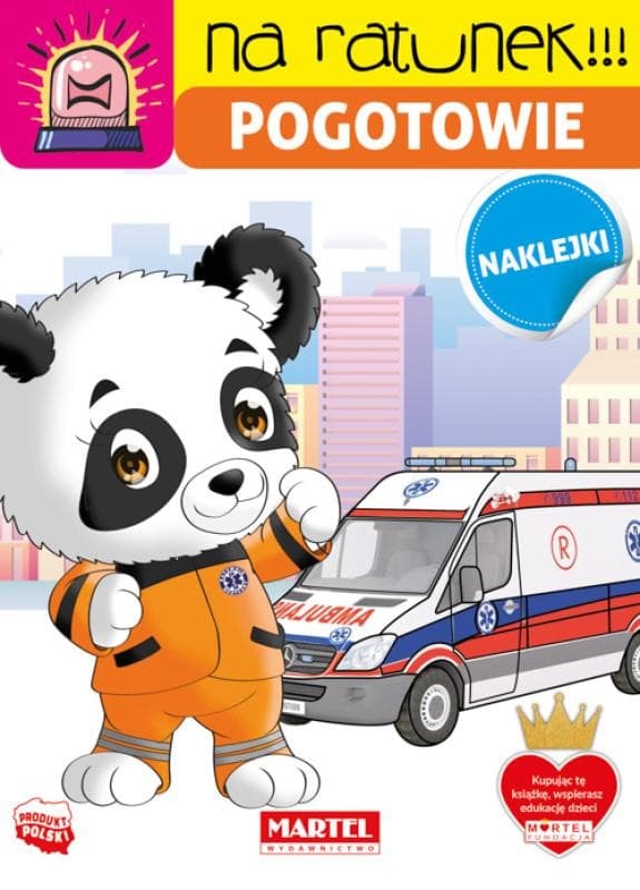 Målarbok med klistermärken Rescue Ambulance Martel
