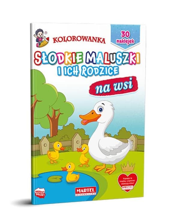 Värityskirja tarroilla Suloisia pikkuvauvoja ja heidän vanhempansa "Maaseudulla" Martel
