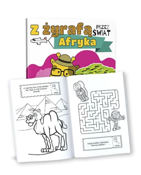 Målarbok Med en giraff runt om i världen "Afrika" Martel