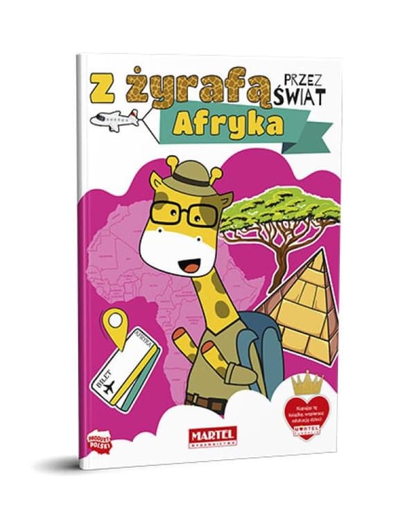 Målarbok Med en giraff runt om i världen "Afrika" Martel
