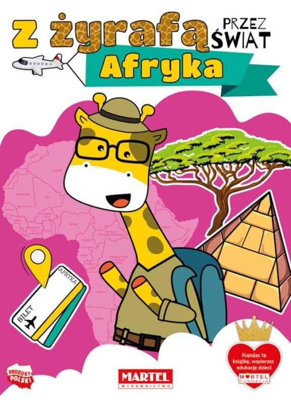 Målarbok Med en giraff runt om i världen "Afrika" Martel