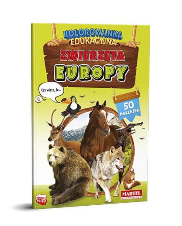 Pædagogisk malebog med klistermærker "Animals of Europe" Martel