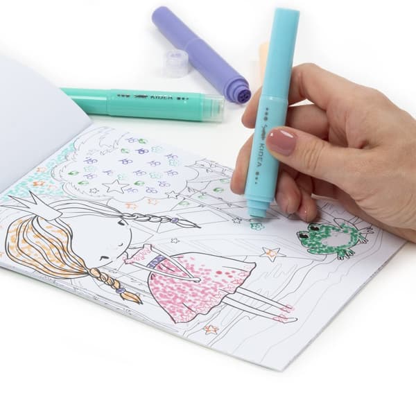Kidea Fairies Dot Painting Markers med stempler