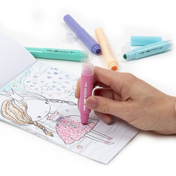Kidea Fairies Dot Painting Markers med stempler