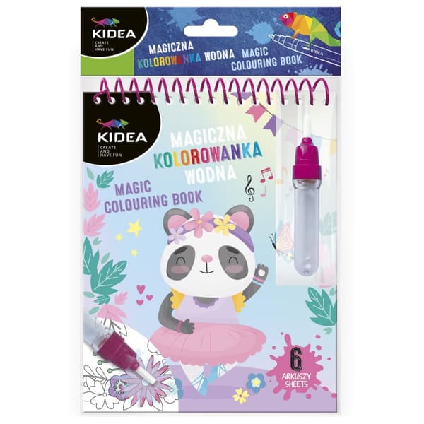 Maaginen vesivärikirja, jossa on ballerinat Animals Kidea