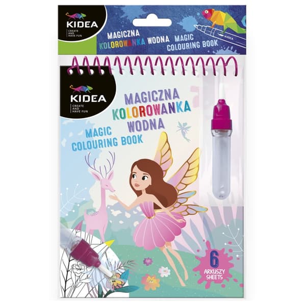 Magisk vattenmålarbok med markör Magic Fairy Kidea