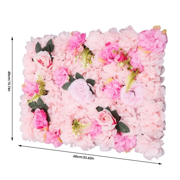 Kunstig Blomster Væg, 12 Stykker, DIY Tilpasselig, Livlig Blomsterdesign
