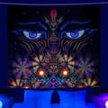 Miniatyrbillede 2 af 11: UV VÆGDEKORATION Fluorescerende BILLEDGOPP REFLEKTIV 150x150cm Øjne