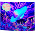 Pikkukuva 1 / 11: UV-SEINÄKORISTE HEIJASTAVA LOISTEVA TAPETTI 150 cm XL Planeta
