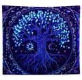 Pikkukuva 1 / 11: UV-SEINÄKORISTE Fluoresoiva HEIJASTAVA TAPESTIKE 150 cm XXL Puu