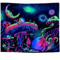 Miniatyrbillede 1 af 11: UV-VÆGDEKORATION Fluorescerende BILLEDGOPP REFLEKTERENDE 150x150cm Svampe