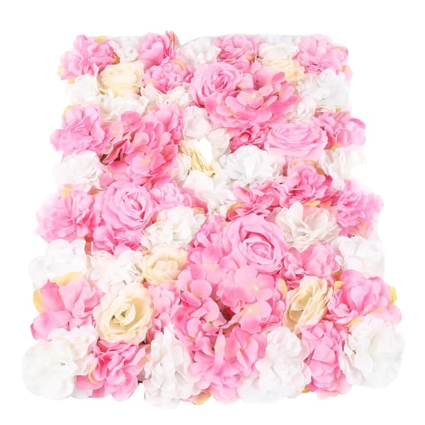 Kunstig Blomster Væg, 12 Stk, Silke Blomster, 40 x 60 cm,Rosevæg
