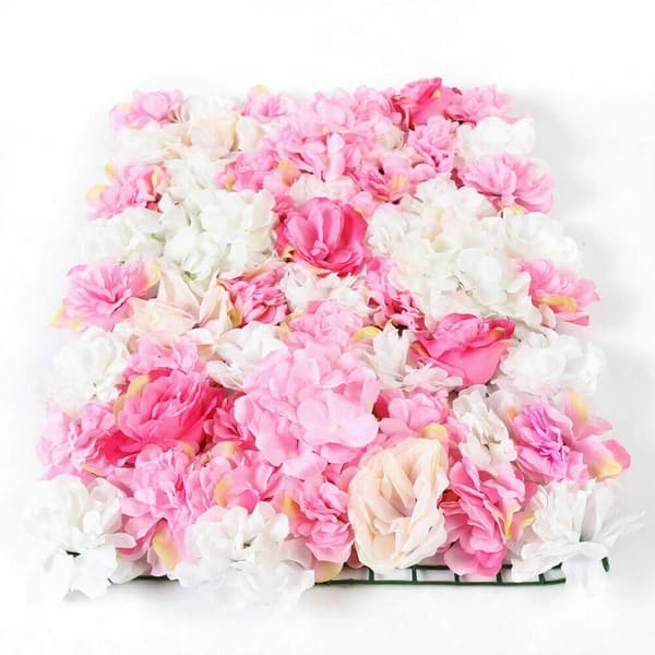Blomväggspanel, Konstgjorda Blommor, 40 cm x 60 cm,Rosa