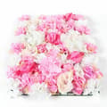Miniatyrbild 2 av 2: Blomväggspanel, Konstgjorda Blommor, 40 cm x 60 cm,Rosa