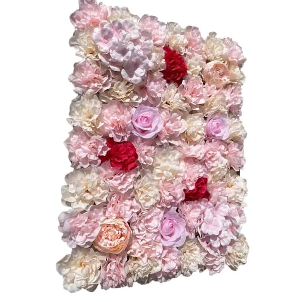 Konstgjord Blomvägg, Silkesmaterial, 20 Stycken,Rosa