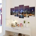 Miniatyrbild 2 av 3: vidaXL Canvastavlor set om 5 New York Skyline 100 x 50 cm