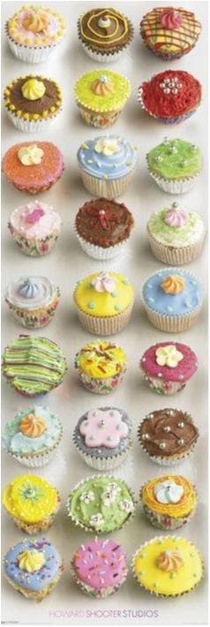 Poster - Cupcakes - Howard Shooter (dörraffisch) - FRI FRAKT!