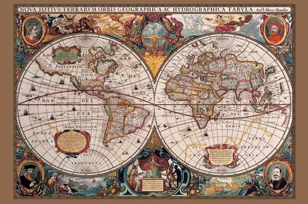 17th century world map - 1600-tals världskarta