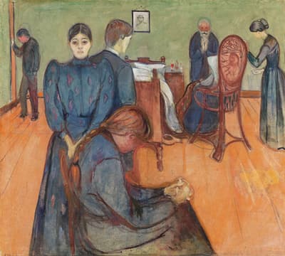 The Death in the sickroom,Edvard Munch,50x45cm