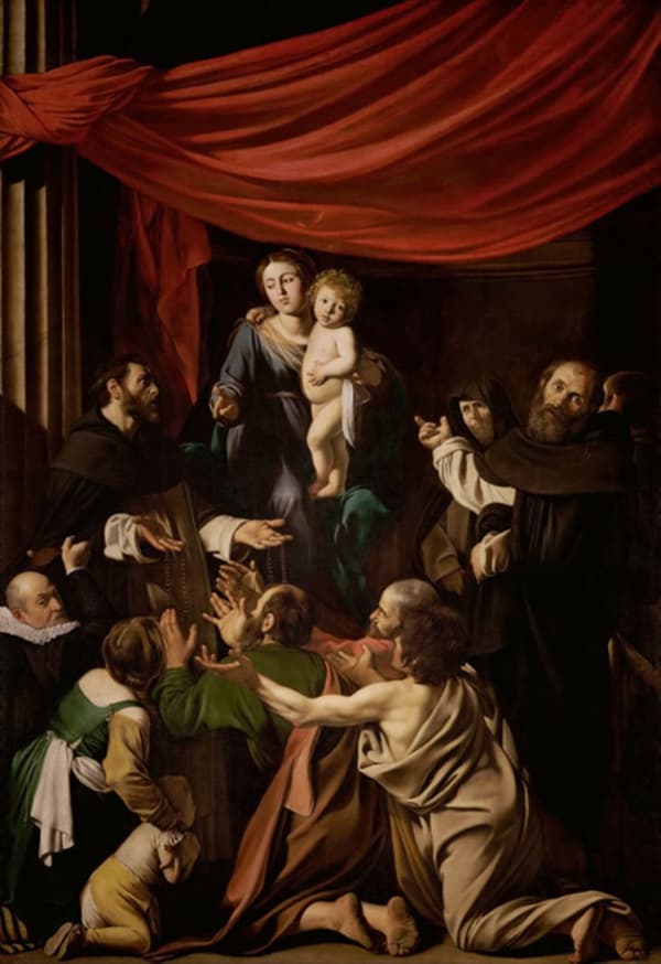 The Madonna of the rosary,Caravaggio,60x40cm