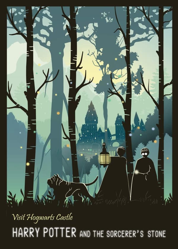 A3 Print - Harry Potter - Visit Hogwarts Castle