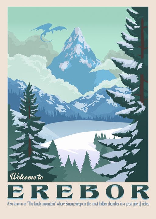 A3 Print - Lord of the rings - Welcome to Erebor