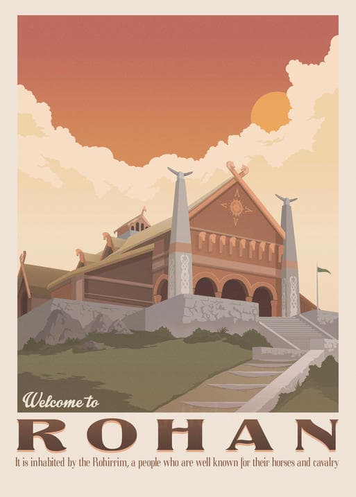 A3 Print - Lord of the rings - Welcome to Rohan